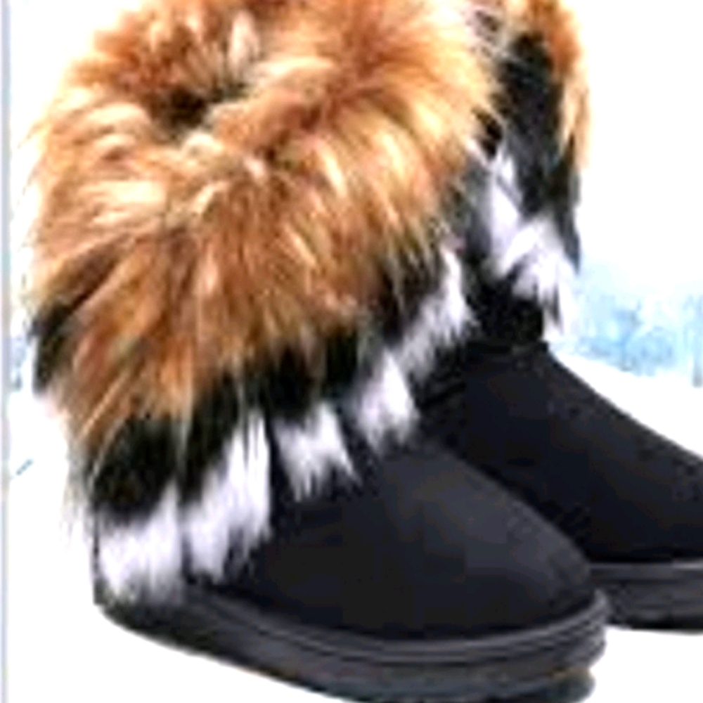 Vegan Suede and Fur Ankle Boots